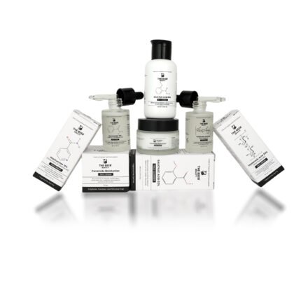 4-step skincare routine with salicylic acid, niacinamide, hyaluronic acid, and ceramide moisturizer by The Beer Beauty